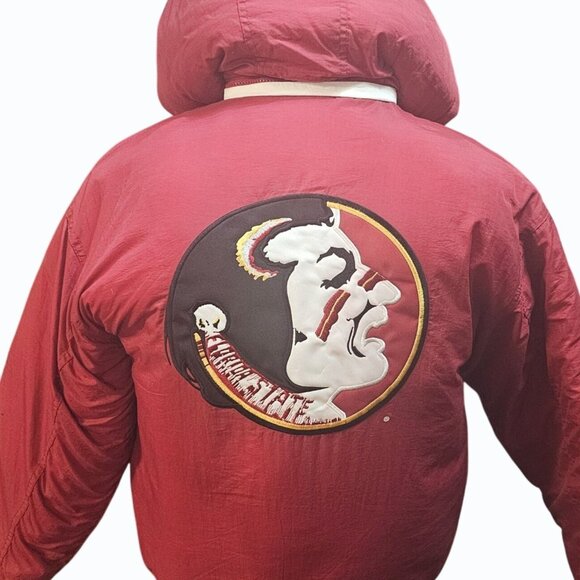 Mens 90's Vintage Florida State University Seminoles Starter Puffer Jacket Small - Picture 5 of 16